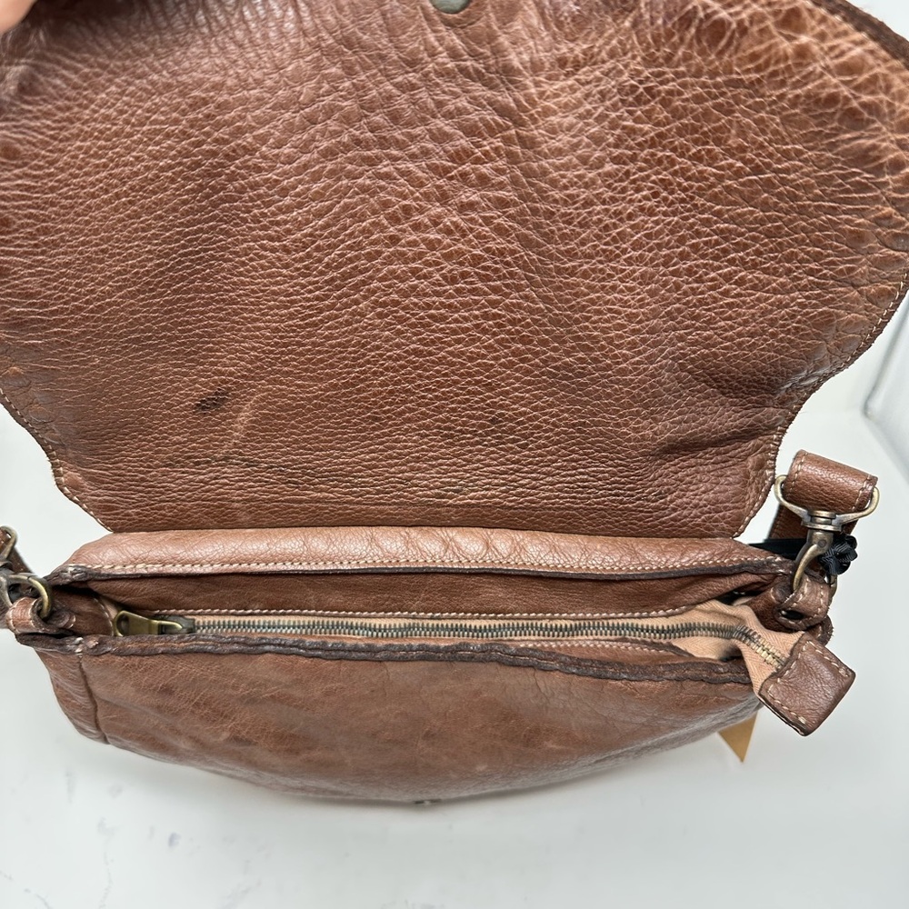 Wilsons Vintage Genuine Leather Medium Brown Satchel Purse - Picture 13 of 15